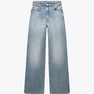 Zara high rise wide leg jean